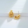 Aretes De Nudo Oro 18k Pendientes Gruesos Joyeria Para Mujer