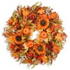 Large 24 Inch Fall Wreaths for Front Door, Farmhouse Autumn