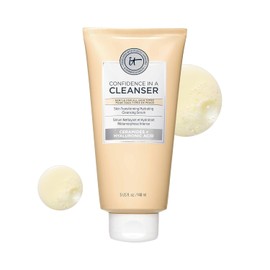 It Cosmetics Confidence in a Cleanser - Limpiador Facial Hidratante en Gel con Ácido Hialurónico y Ceramidas para Todo Tipo de Piel, Incluyendo Sensible, Limpia sin Resequedad ni Tirantez, 148 ml