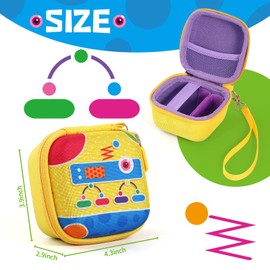 Carrying Case for Bitzee Interactive Toy Digital Pet and Case, Hard Travel Protective Storage Holder for Bitzee Virtual Electronic Pets Accessories (Yellow Pattern)