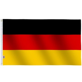 Germany Flag 3' x 5' - German Flags 150 x 90 cm - Banner 3x5 ft Indoor/Outdoor, Vibrant Colors, Brass Grommets, Quality Polyester,100D