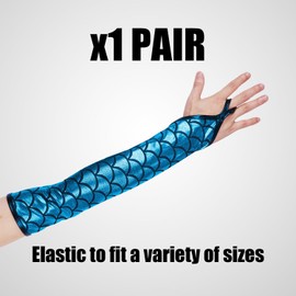 TYGFRT 1 Pair Of Fish Scale Gloves, Women's Mermaid Costume, Women's Fish Tail Top, Women's Mermaid Accessories, Fish Costume, Women's Underwater World