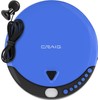 Craig CD2808-BL Personal CD Player with Headphones in Blue and