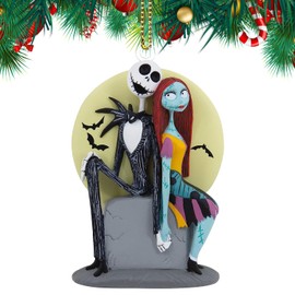 Christmas Ornaments 2024, Christmas Tree Ornaments Flat 2D Acrylic Christmas Hanging Ornaments, Nightmare Before Christmas Decorations Gifts for New Year Holidays Party Home Car Decor (C)