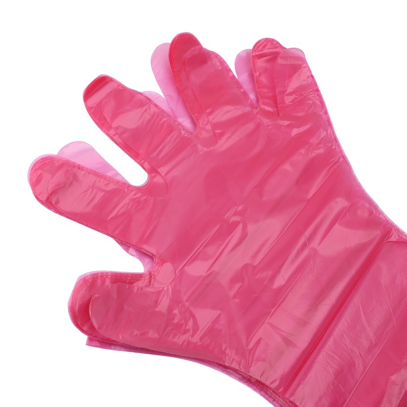100Pcs Long Arm Disposable Plastic Gloves Safe Reliable Multipurpose Veterinary