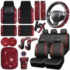 CAR PASS 23 PCS Bling Diamond Car Accessories Set for