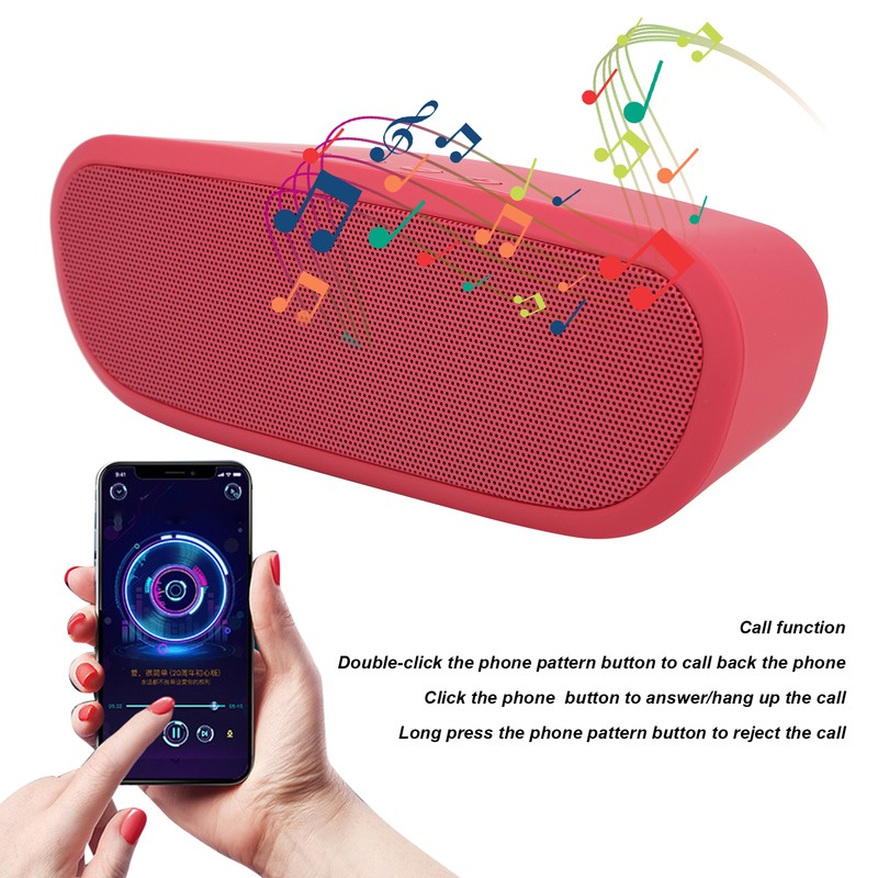Wireless Bluetooth Speaker ABS IPX5 Waterproof Call Function with Builtin