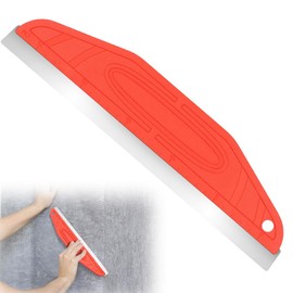 vsshe Paint Trim Protector 11.8 Inch Wallpaper Scraper Edge Painting Tool for Cutting, Straight Edge Painters Tool, Paintting Trim Protector Wallpaper Scraper Paint Guard for Cutting Paint Tools (Red)
