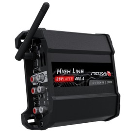 Stetsom HL DSPlayer 400x4 - All in One, Amplifier with DSP, BT, APP, FM Radio, Inputs RCA/High/Infra-red, Processed output for auxiliary amplifier, Compatible with Stetsom Remote Control SX2, 400w RMS