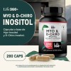 Inositol Life360+ Inositol Elite Myo D-Chiro 280 Cápsulas Sin Sabor