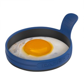 RAZOR Silicone Egg Ring with Easy Grip Handle for Perfectly Round Eggs, 4 Pack