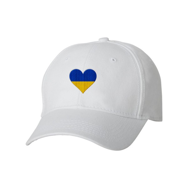 Go All Out One Size White Baseball Ukraine Heart |