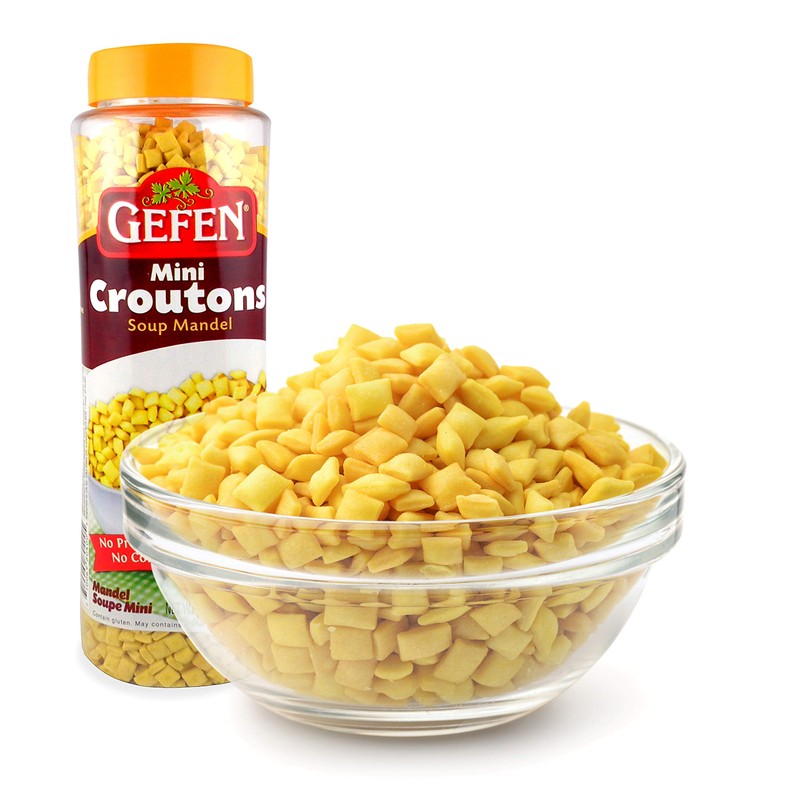 Gefen Mini Croutons Soup Mandel 14oz (2 Pack) Toasted Soup