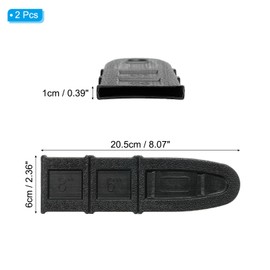 PATIKIL 2pcs 8" Chainsaw Chain Cover Plastic Durable Chainsaw Protective Cover Sheath Guard Chainsaw Accessories Replacement Parts Black