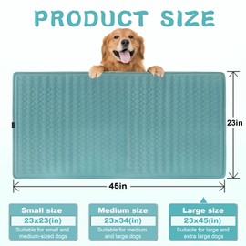 GOLOPET Extra Large Dog Cooling Mat,45×23 in Thicken & Comfortable Cooling Mat for Extral Large Dogs,Silicone Anti-Slip and Foldable,Ice Cool Fabric,Suitable for On Indoor& Outdoor Floor, Car Seat