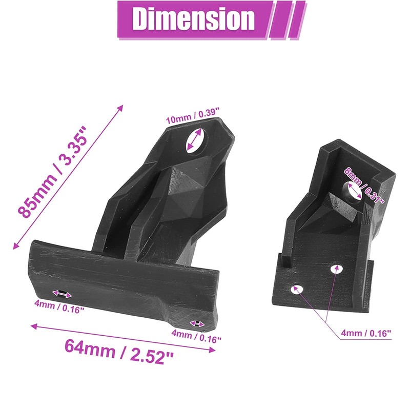 Zyklonix Door Panel Bracket Front and Rear Left Driver Side,