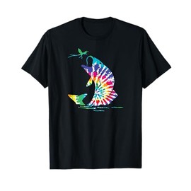 Tye Dye Fly Fishing Trout Bass T-Shirt