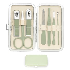 Manicure Set, Manicure Set, Professional Manicure Set, Nail Clippers Set, Professional Manicure Nail Clippers with 7 Pieces for Manicure and Pedicure, Green Nail Scissors, Manicure Set for Women