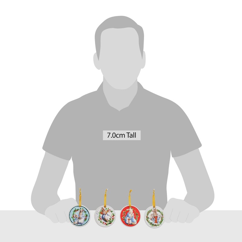 Beatrix Potter Peter Rabbit Hanging Ornament Set of 4