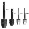 TOVOT 4PCS Drill Chucks Assortment Set Keyless Drill Chuck Adapters