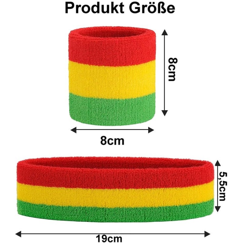 Hatstar 3-Piece Sweatband Set, Sweatbands for Wrist and Head, Headband