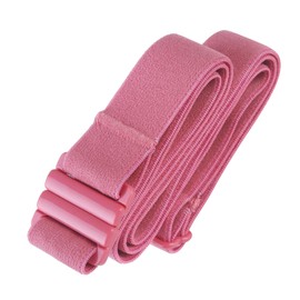 TIGHTS UP Adjustable, No Show, Flat Buckle, Invisible Elastic Belt. Stretch Belt for Women and Men - Lush Pink Belt | Fits USA 00-16