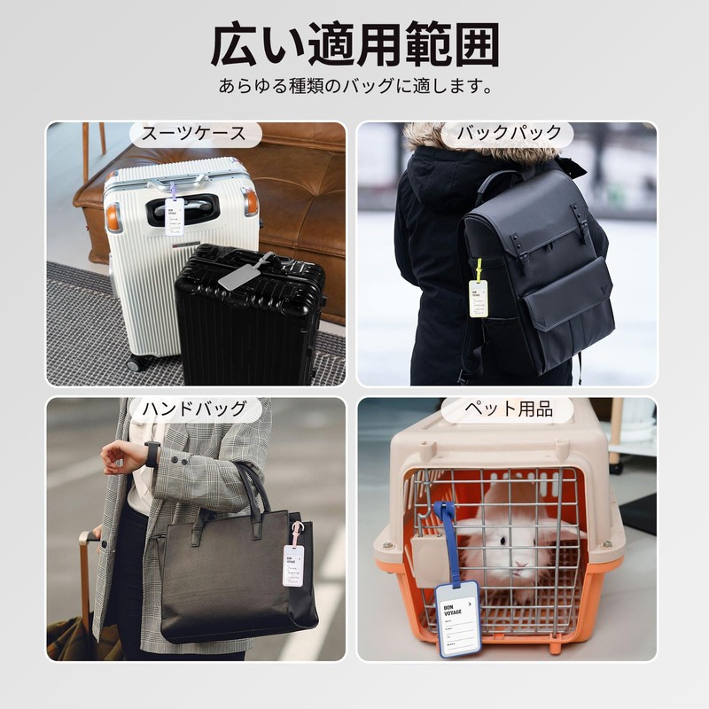 pack all Luggage Tags (Grey & Black)