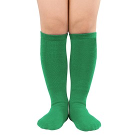 Zando Kids Green Socks Boys Soccer Socks St Patrick's Day Socks Girls Athletic Socks Youth Soccer Socks Girls Knee High Socks 6-9 Years Green