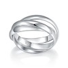 BORUO 925 Sterling Silver Ring, Fidget Ring Anxiety Ring, Triple