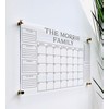 Large Clear Acrylic Monthly Calendar for wall | Dry-Erase Message