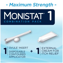 MONISTAT 1-Dose Yeast Infection Treatment, 1 Ovule Insert & External Itch Cream