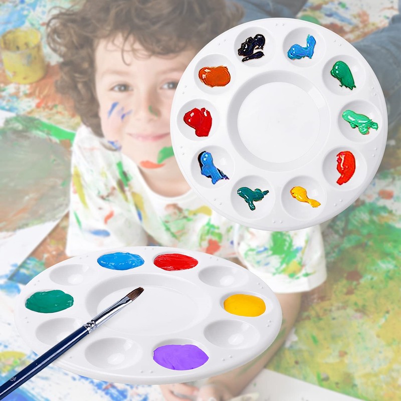 6 Pack Paint Tray Palettes, Plastic Paint Pallet for Kids