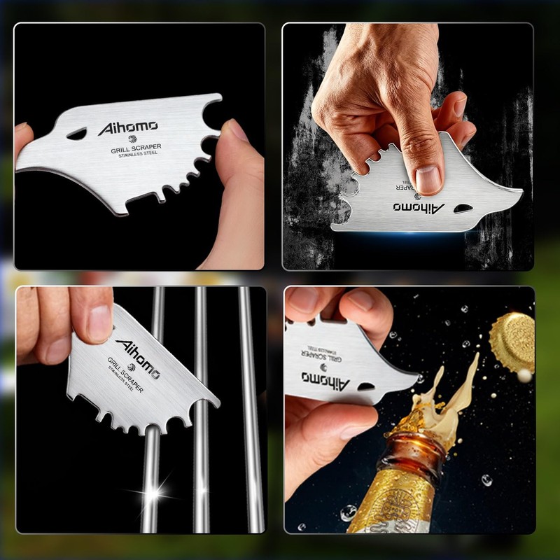 Eagle Grill Scraper Stocking Stuffers, Bristle-Free BBQ Scraper Kitchen Gadgets,
