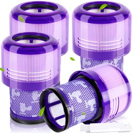 ROELLY Set of 4 Vacuum Filters for Dyson V11 V15 Compatible with Models SV14, SV17, SV22, High Density ABS Materials, Washable and Reusable, Dy-970013-02 & 97001302, Filter Replacement Part, Ideal