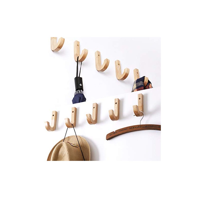 Chiyami Wooden Wall Hook, Wall Hook, Drilled Hole, Hanger, Scandinavian