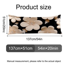 GABraden Microfiber Body Pillow Cover with Hidden Zipper,Comfortable Fabric,Floral Print Pattern Body Pillow Case,Lightweight and Breathable,The Size is 20 "X 54"(07-Petal)