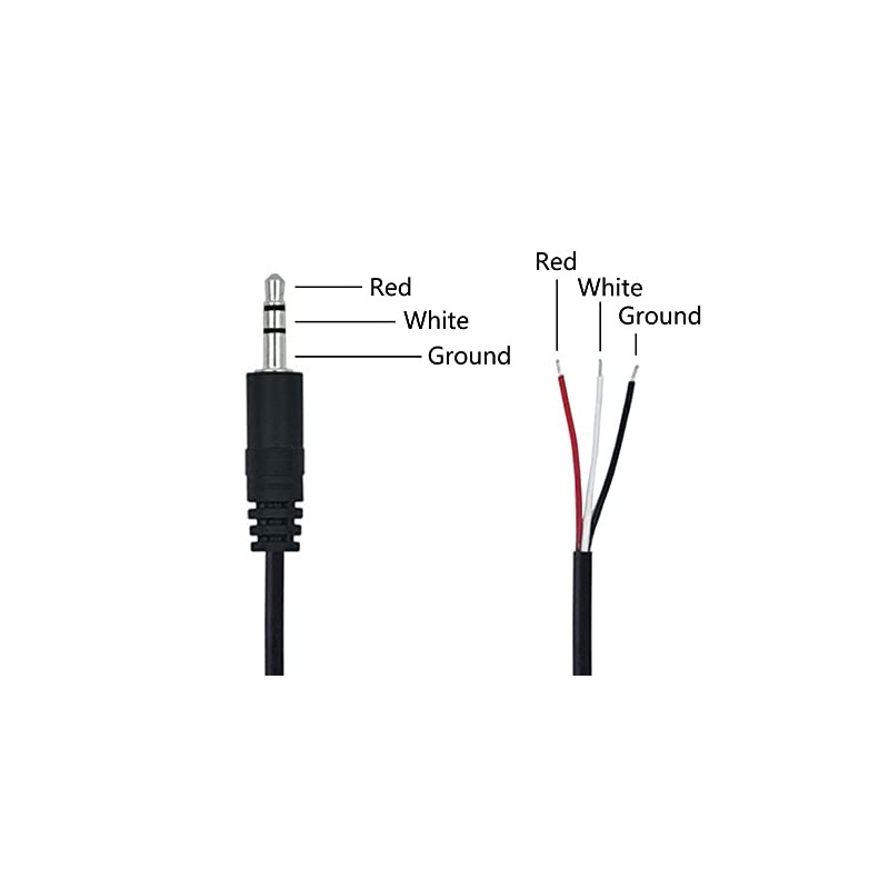 AILTECK 3.5mm Male Plug Jack Connector Replacement Repair, 3.5mm 1/8"