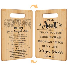 Gifts for Aunt,Birthday Gifts for Aunt from Niece,Best Mother's Day Christmas Gifts for Auntie, Unique Auntie Birthday Engraved Cutting Board Decorations Present