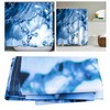 Shower Curtain Set Waterproof Hanging Bath Curtain with Rings Bathroom