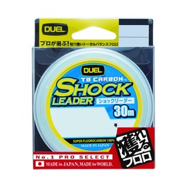 Duel Fluoroline 4 - 100 lbs TB Carbon Shock Leader, 82.0 ft (25 m) / ft 98.4 ft(30 m), Natural Clear, transparent