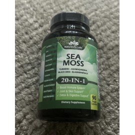 Naturalife Labs Sea Moss 6000mg ~Black Seed Oil 2500mg ~Bladderwrack 2000mg ~Turmeric 1500mg...