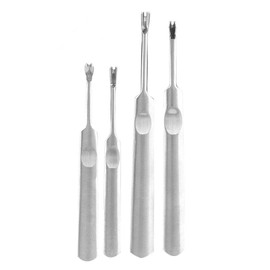 4 Pieces Slicer Leather Carving Tool Leather Stainless Steel U/V Type Tool Kit for Leather Digging DIY Handmade