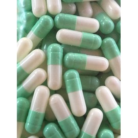 Empty Gelatin Capsules Size 3 Mint/White (100)