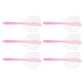 M METERXITY 6 Pack Integrated Dart Shaft and Flights-Screw In-one Dart Accessories, Plastic Anti Break, Apply to Soft Tip Darts and Steel Tip Darts (2BA, Pink)