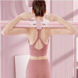 Cross Bar Stretching Stick for Posture Correction 820x30mm Pink Cross Stretching Stick 3ea