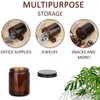MILIVIXAY 20 Pack 8 OZ Thick Glass Dark Amber Candle