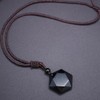 RMYSUM Black Obsidian Star of David Hexagram Protection Necklace,Talisman Amulet