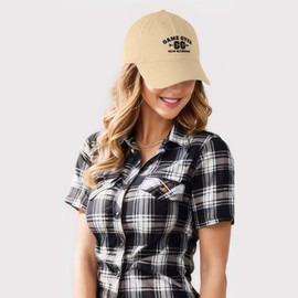 HeyCaps Baseball Cap Women's Adjustable Cotton Classic Letters Embroidery Tennis Golf Sports Cap Gift 2024 New, Khaki colour