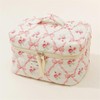 QUINTRA Carry Bag Printed Cotton Makeup Bag Large Travel Makeup