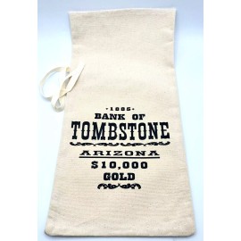 Bank Of Tombstone.. Canvas Bag..Sack..Mon
